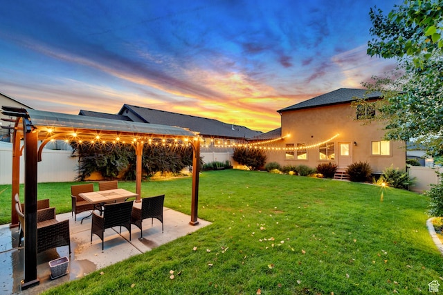 11113 S Cadbury Dr, South Jordan, UT 84095 - view of yard featuring a fenced backyard and a patio