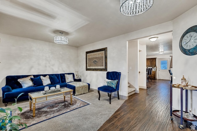 11113 S Cadbury Dr, South Jordan, UT 84095 - living room with baseboards, wood finished floors, and stairs