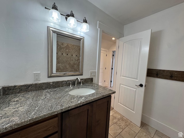 bathroom featuring vanity and tile patterned floors