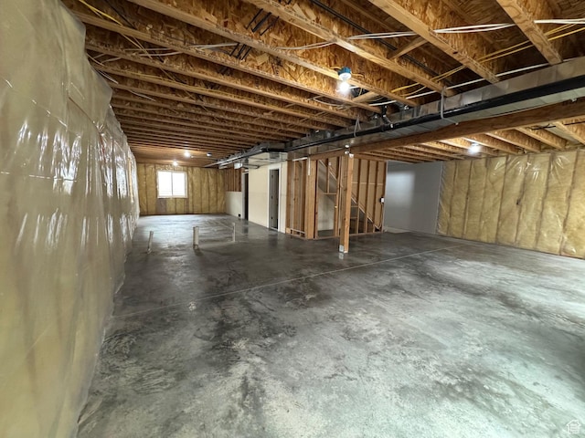 view of basement
