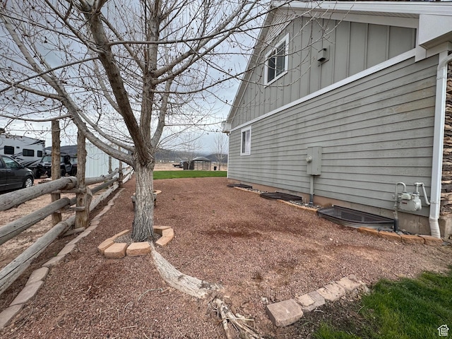 view of side of home featuring board and batten siding