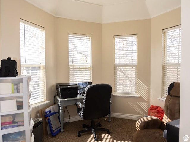 7532 N Castle Rock Rd E, Eagle Mountain, UT 84005 - carpeted home office featuring baseboards