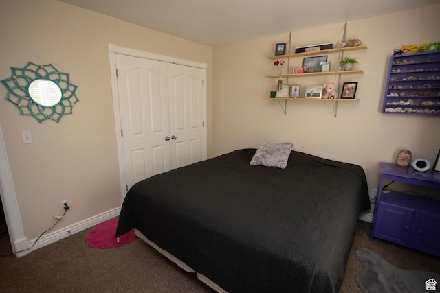 7532 N Castle Rock Rd E, Eagle Mountain, UT 84005 - bedroom featuring carpet, a closet, and baseboards