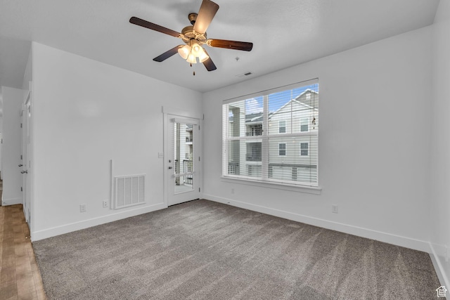84 W Silver Springs Dr, Vineyard, UT 84059 - empty room with visible vents, a ceiling fan, and baseboards