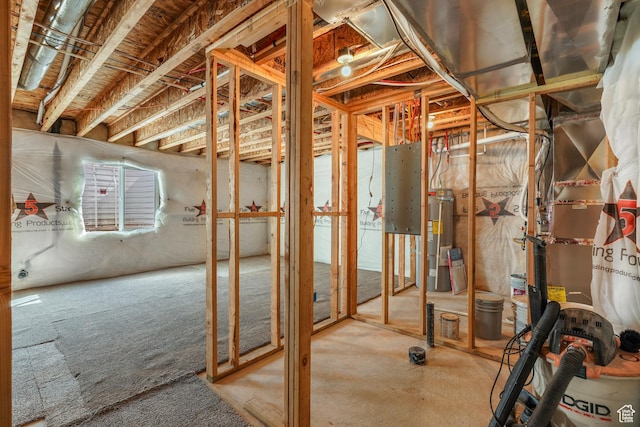 misc room with water heater