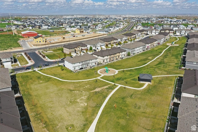 drone / aerial view with a residential view