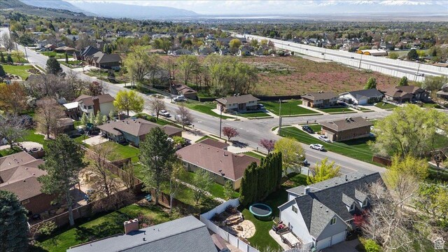 214 N Mountain Rd, Fruit Heights, UT 84037 - birds eye view of property featuring a mountain view and a residential view