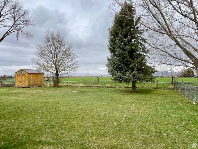 440 S 400 W, Preston, ID 83263 - view of yard with an outbuilding, a shed, and fence