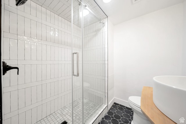 480 N 300 W, Salt Lake City, UT 84103 - full bath featuring a shower stall, toilet, a sink, and baseboards
