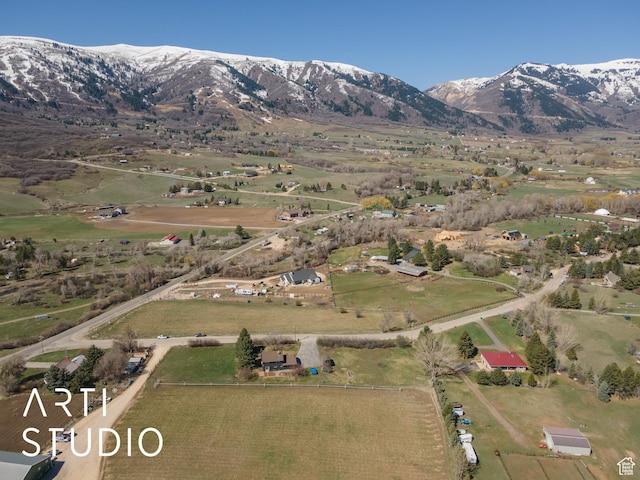 3116 N River Dr E, Eden, UT 84310 - aerial view featuring a mountain view and a rural view
