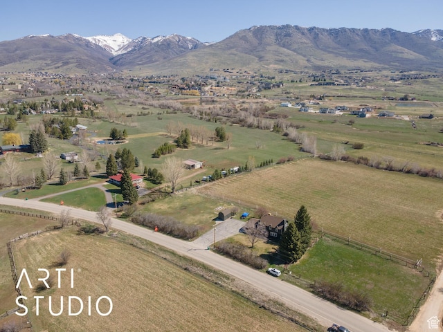 3116 N River Dr E, Eden, UT 84310 - bird's eye view with a rural view and a mountain view