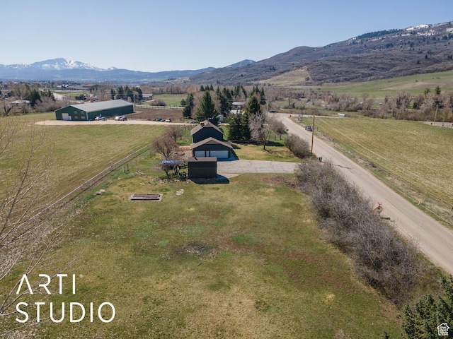 3116 N River Dr E, Eden, UT 84310 - drone / aerial view with a rural view and a mountain view
