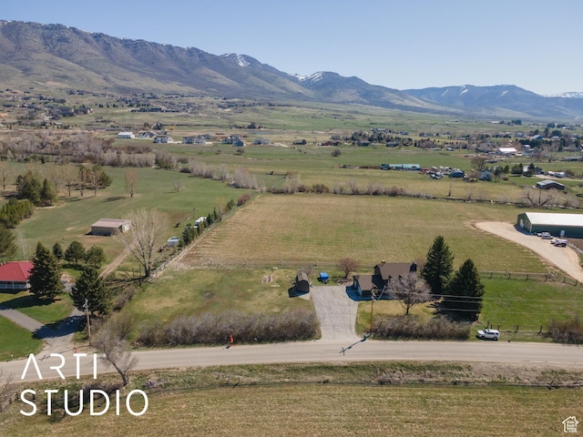 3116 N River Dr E, Eden, UT 84310 - birds eye view of property featuring a rural view and a mountain view