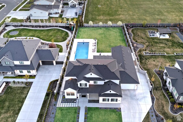 drone / aerial view featuring a residential view