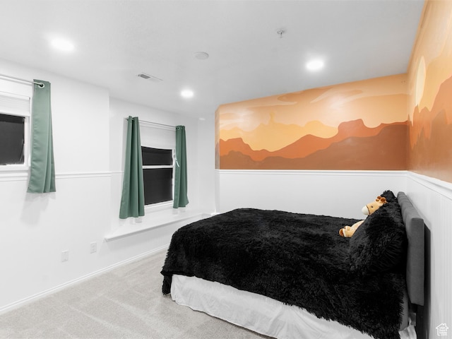 6939 S Tourist Ln W Unit 2C, West Jordan, UT 84084 - bedroom featuring recessed lighting, visible vents, and carpet flooring
