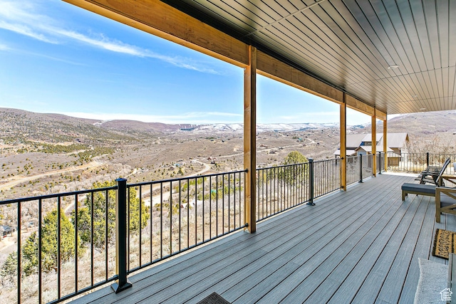 1678 S Ridgeline Dr Unit 1276, Heber City, UT 84032 - wooden deck featuring a mountain view