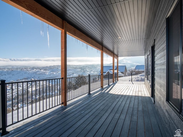 1678 S Ridgeline Dr Unit 1276, Heber City, UT 84032 - snow covered deck featuring a mountain view