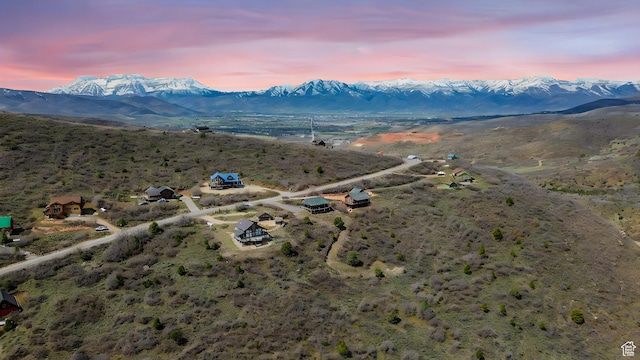 1678 S Ridgeline Dr Unit 1276, Heber City, UT 84032 - aerial view at dusk featuring a mountain view