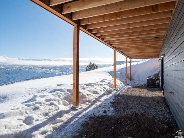 1678 S Ridgeline Dr Unit 1276, Heber City, UT 84032 - snow covered patio featuring central air condition unit