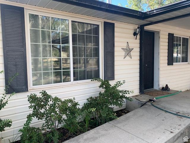 view of doorway to property