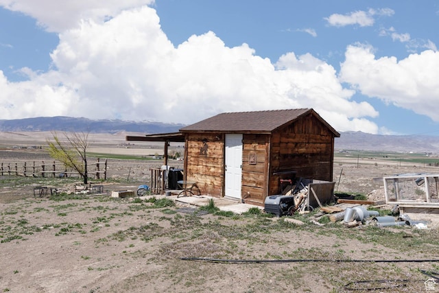 3001 S 600 W, Monroe, UT 84754 - view of shed featuring a rural view, fence, and a mountain view