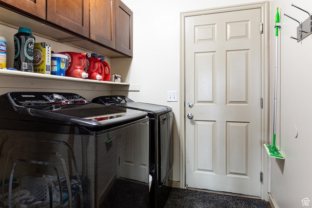 6576 W Oak Bridge Dr, West Jordan, UT 84081 - laundry room featuring washer and dryer and cabinet space