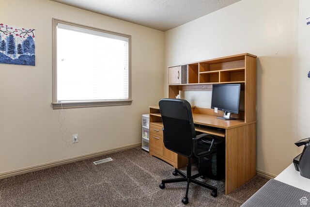 6576 W Oak Bridge Dr, West Jordan, UT 84081 - office area featuring dark colored carpet