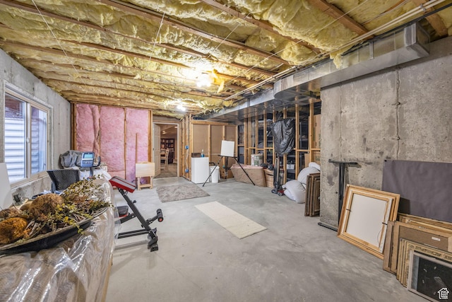 view of basement