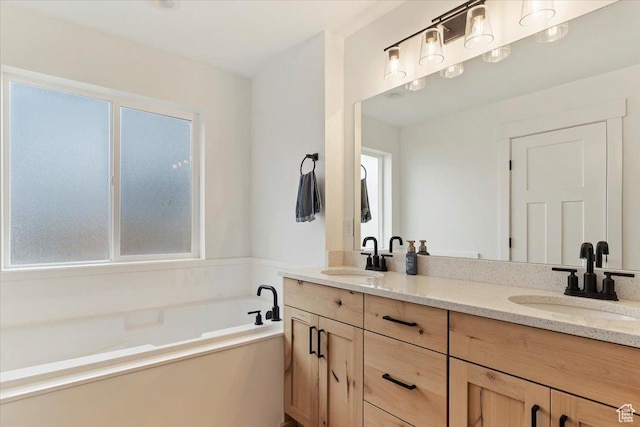 816 E Clover Way, Morgan, UT 84050 - bathroom with a bath, a sink, and double vanity