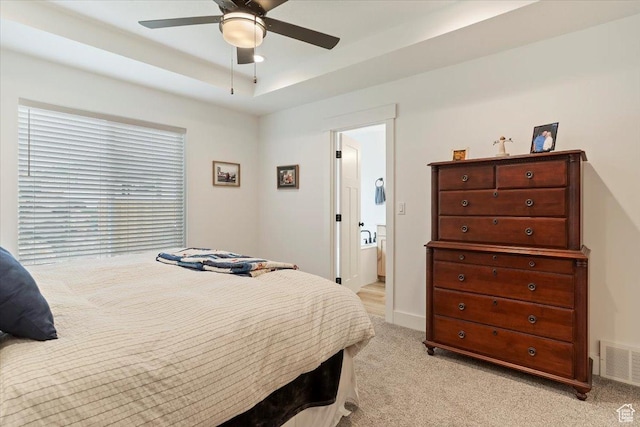 816 E Clover Way, Morgan, UT 84050 - bedroom featuring ceiling fan, light carpet, and visible vents