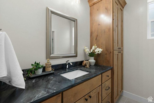 48 N Meadow Dr, Pine Valley, UT 84781 - bathroom featuring baseboards, tile patterned floors, and vanity