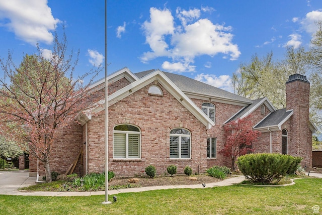 6391 S Shenandoah Park Ave E, Salt Lake City, UT 84121 - view of front of property with brick siding and a front yard