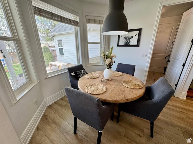 1844 W Heritage Ranch Dr N, Farr West, UT 84404 - dining space featuring baseboards and light wood-type flooring