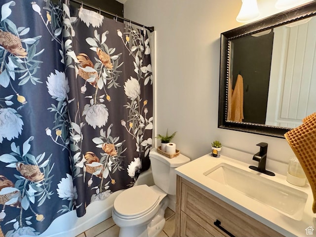 1844 W Heritage Ranch Dr N, Farr West, UT 84404 - full bathroom with vanity, tile patterned flooring, and toilet