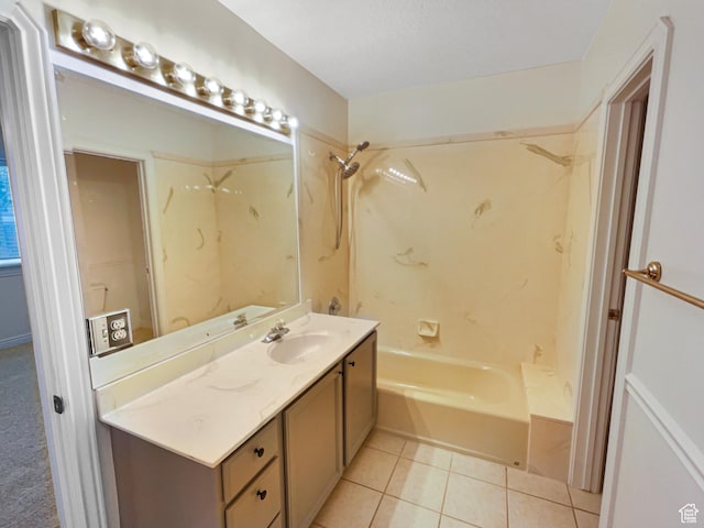 112 E Ama Fille Ln, Payson, UT 84651 - bathroom with shower / washtub combination, vanity, and tile patterned flooring