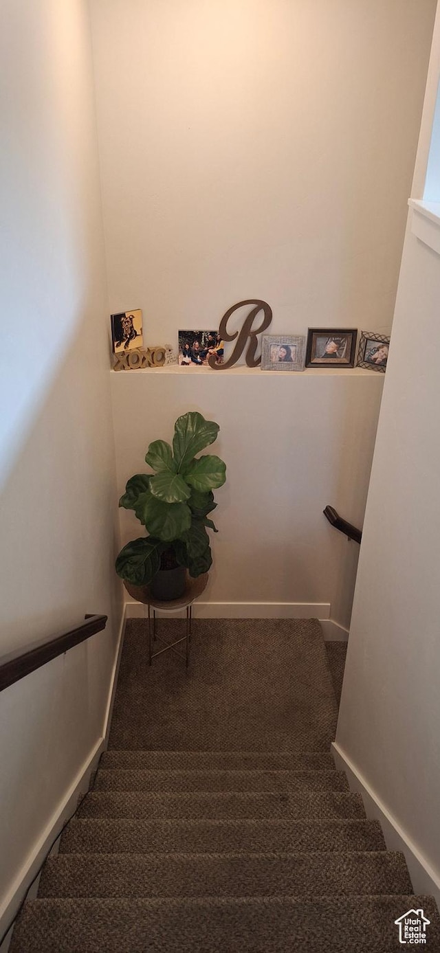 4502 S Stonington Way, Taylorsville, UT 84129 - stairs featuring carpet floors