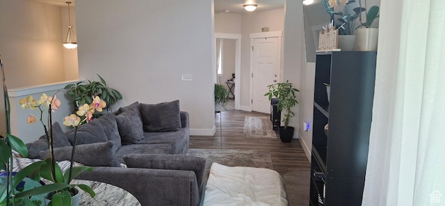 4502 S Stonington Way, Taylorsville, UT 84129 - living area with baseboards and wood finished floors