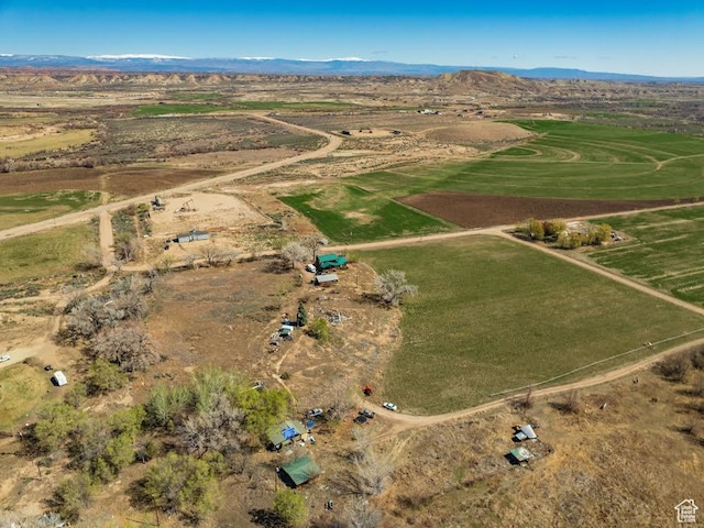 7413 W 7250 S, Myton, UT 84052 - drone / aerial view featuring a rural view and a mountain view