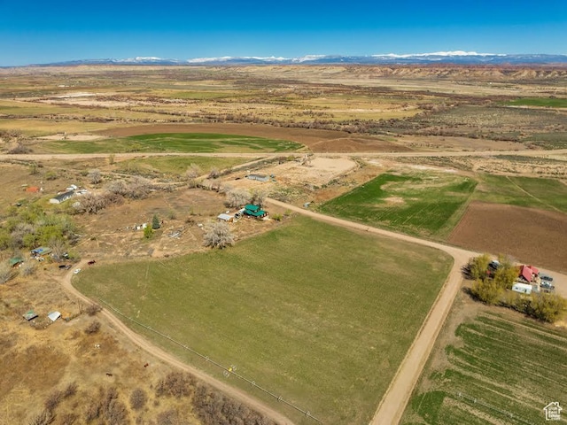 7413 W 7250 S, Myton, UT 84052 - birds eye view of property with a rural view and a mountain view