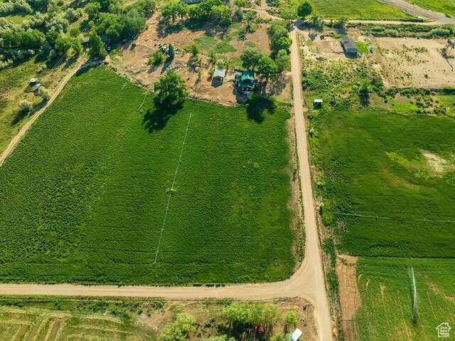 7413 W 7250 S, Myton, UT 84052 - aerial view of property and surrounding area with rural landscape and property boundaries highlighted
