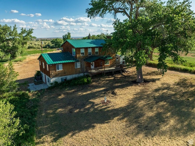 7413 W 7250 S, Myton, UT 84052 - view of yard with a wooden deck