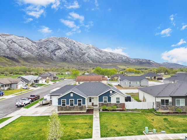 mountain view featuring a residential view