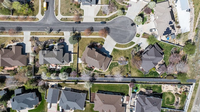 drone / aerial view with a residential view