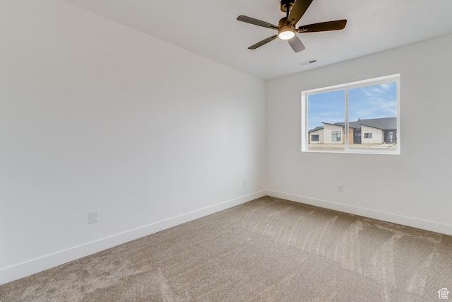1993 S 5000 W, Taylor, UT 84401 - carpeted empty room with visible vents, baseboards, and ceiling fan