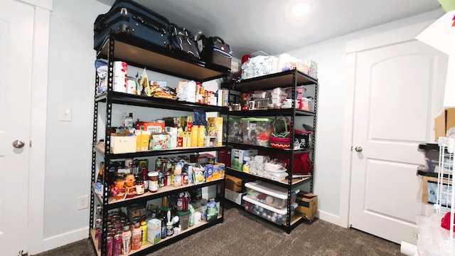 view of storage area