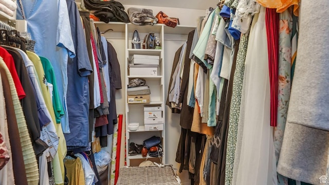 view of walk in closet
