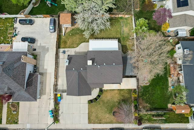 bird's eye view featuring a residential view