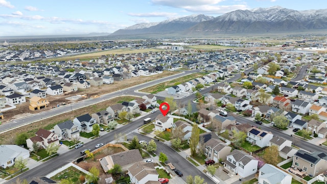 718 N 410 W, Tooele, UT 84074 - birds eye view of property with a residential view and a mountain view