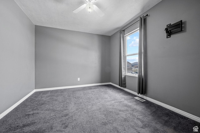 718 N 410 W, Tooele, UT 84074 - unfurnished room with baseboards, visible vents, carpet, and ceiling fan
