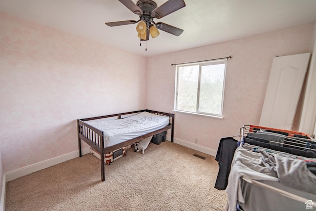 1137 S Topaz Rd, Saratoga Springs, UT 84045 - carpeted bedroom featuring baseboards and ceiling fan